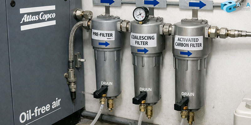 نحوه عملکرد فیلتر کمپرسور: گام به گام تا هوایی پاک