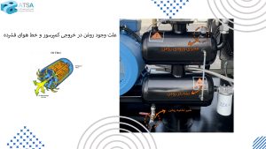 علت وجود روغن در خروجی کمپرسور و خط هوای فشرده