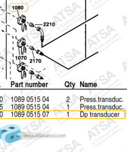 سنسور اختلاف فشار اطلس کوپکو ATLAS COPCO DP TRANSDUCER 1089 0515 07