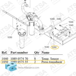 سنسور فشار اطلس کوپکو ATLAS COPCO PRESSURE TRANSDUCER 1089 0575 55