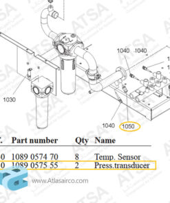 سنسور فشار اطلس کوپکو ATLAS COPCO PRESSURE TRANSDUCER 1089 0575 55