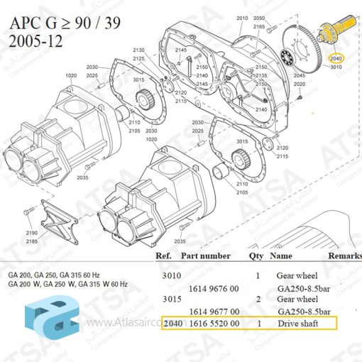 شفت کمپرسور اطلس کوپکو